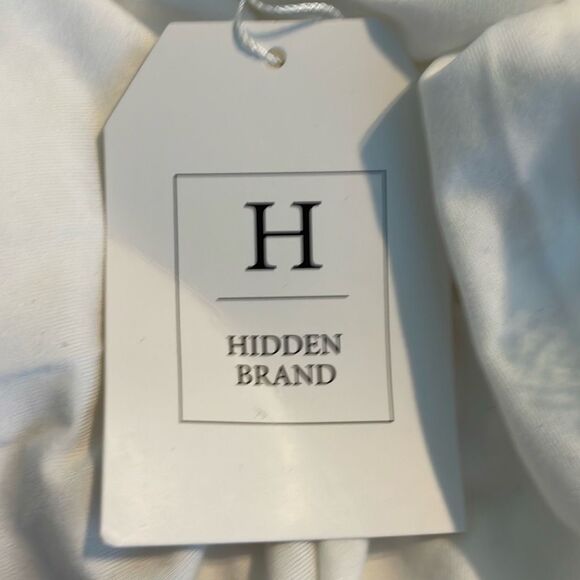 Hidden No Doubts Sleeveless Bodycon Ruffle Midi Dress White Lace Knit L - Picture 7 of 9